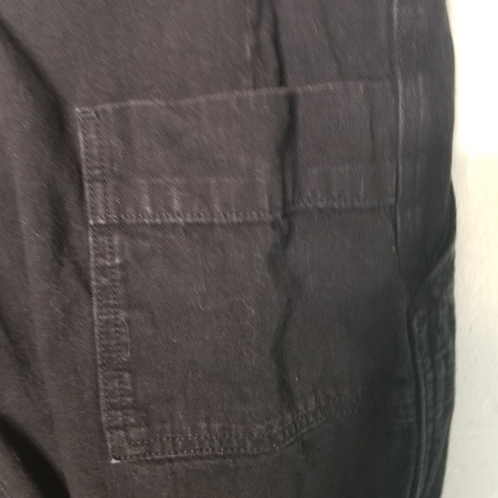 Edwin Harlow Anthropologie Jeans Relaxed Tapered Pleated Waist Nero 27 30 - Picture 15 of 16